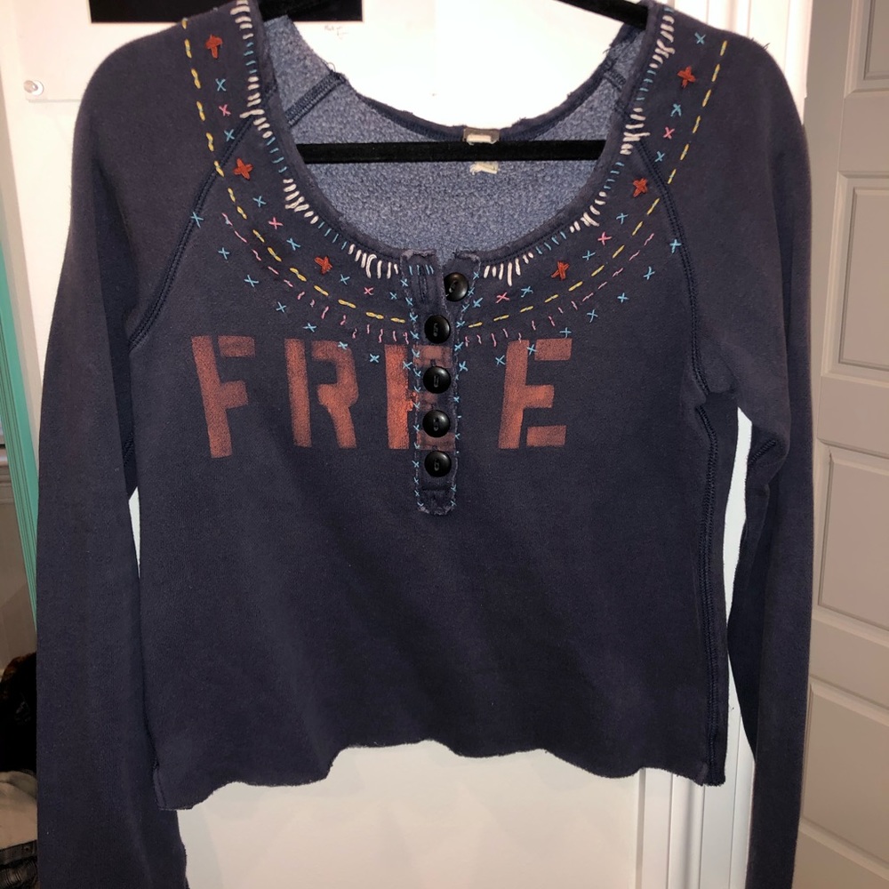 VINTAGE free people cropped sweater